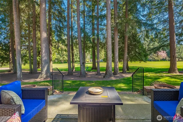 a view of yard with patio