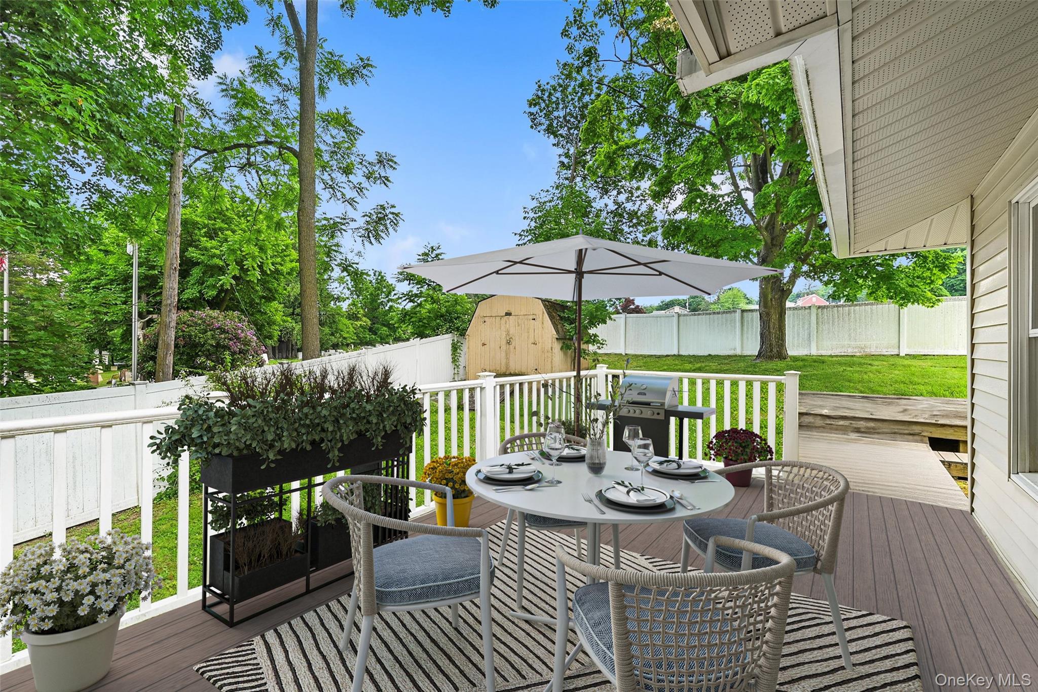 96 Galloway Road Warwick, NY 10990 - Photo 3 of 15 a view of a patio with furniture and a garden