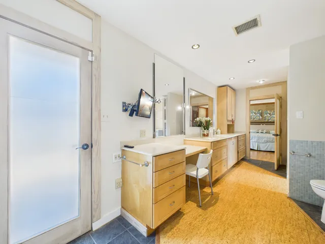 a view of a room with door open