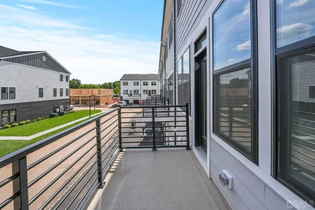 a city view from a balcony