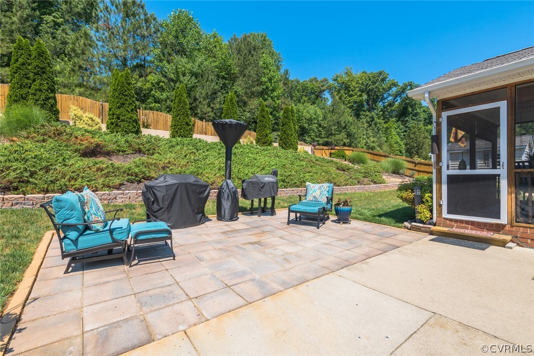 11616 Hillside Road Chester, VA 23831 - Photo 38 of 42 a view of backyard with outdoor seating and plants