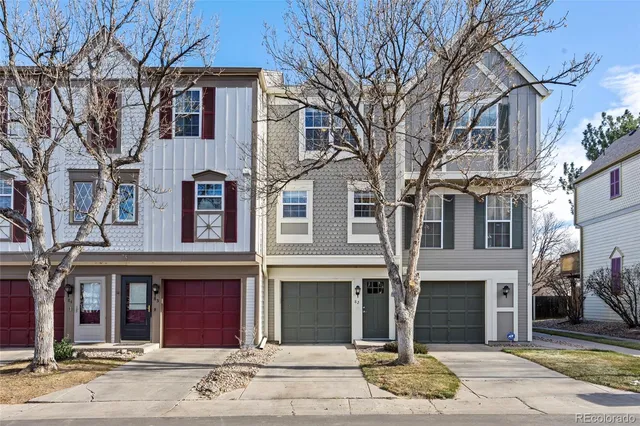 a front view of a building with street view