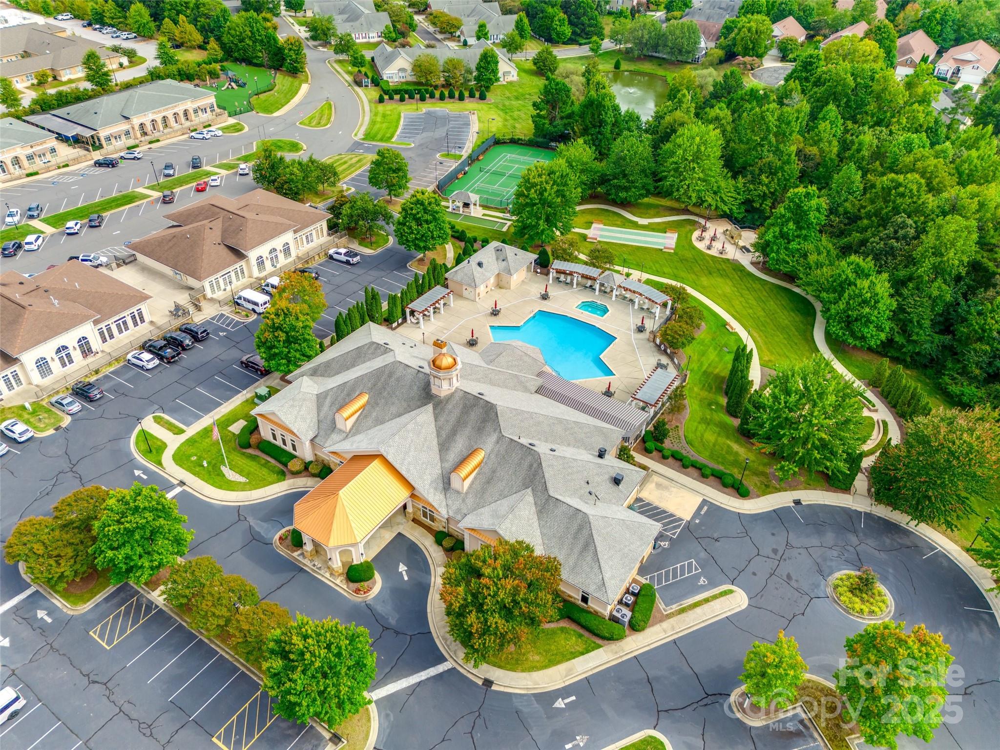 422 Garnet Court Fort Mill, SC 29708 - Photo 43 of 45 an aerial view of a house with a swimming pool