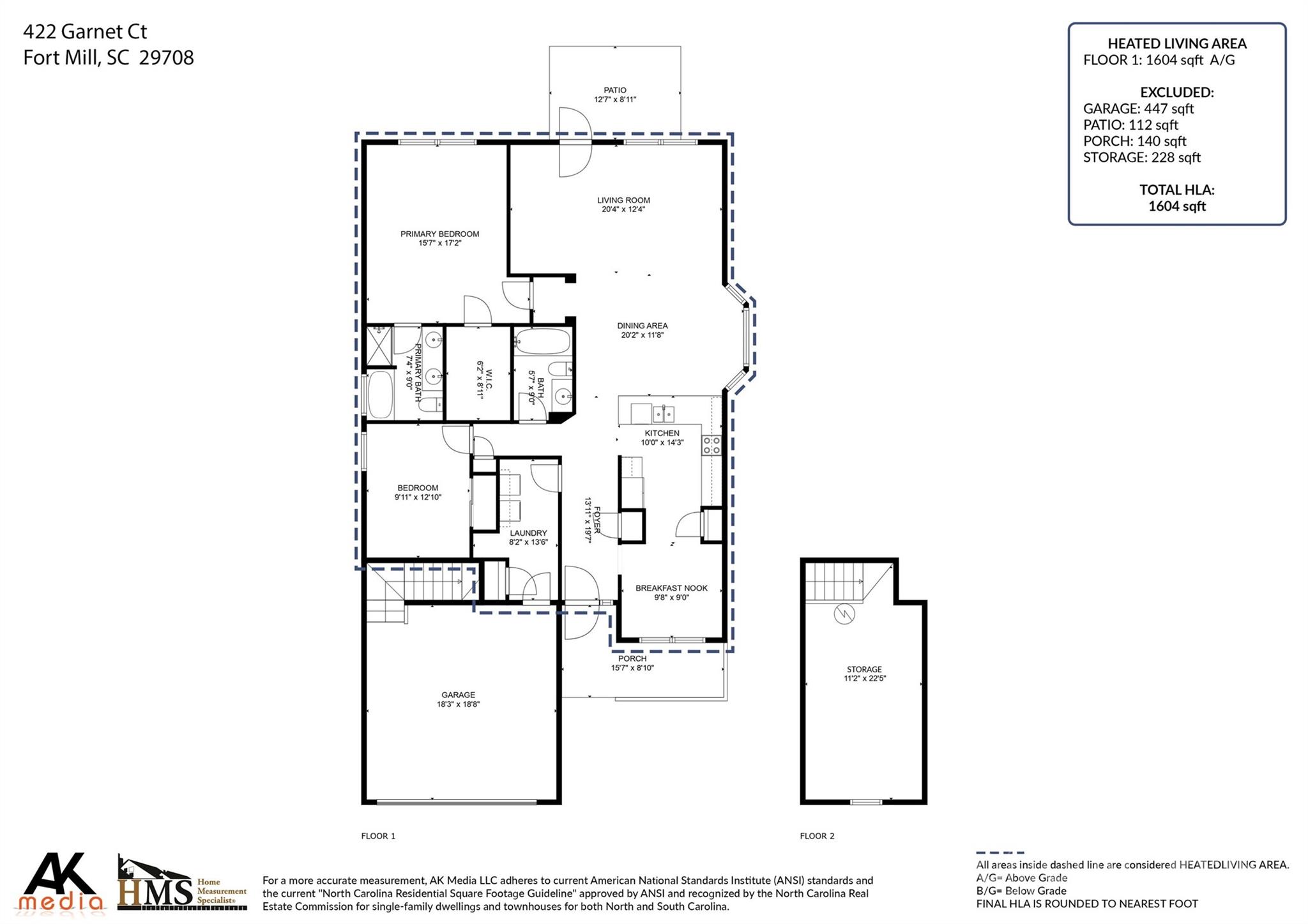 422 Garnet Court Fort Mill, SC 29708 - Photo 45 of 45 a picture of a floor plan