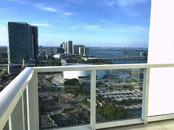 a city view from a balcony