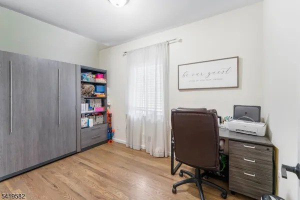 a workspace with furniture and a workspace