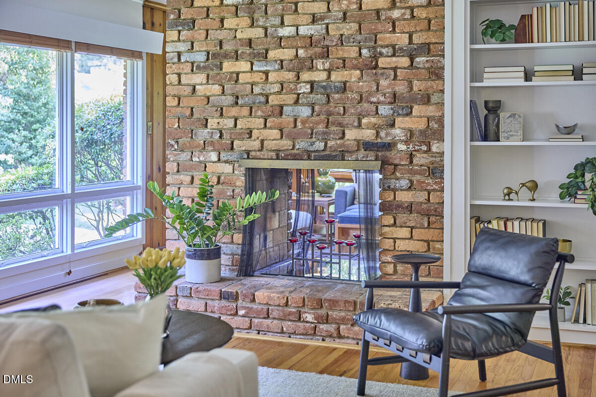 3409 Cherry Lane Raleigh, NC 27607 - Photo 9 of 36 9 - Living Room Fireplace