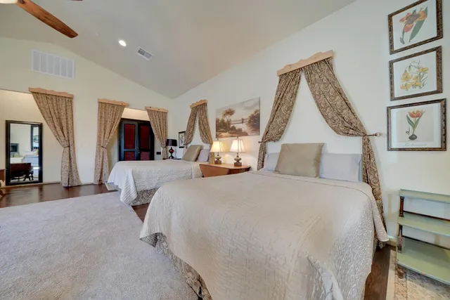 a view of a house with a street