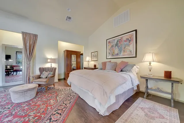 an aerial view of multiple house