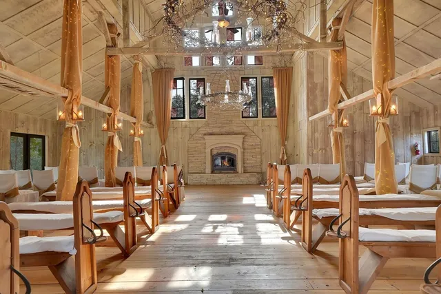 a view of outdoor space with seating area