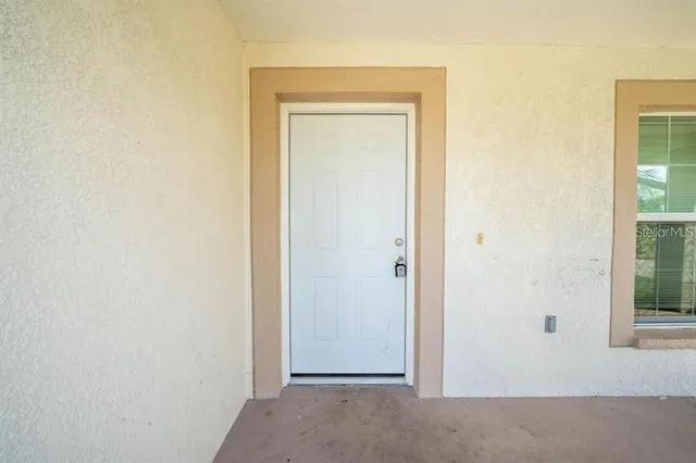 a view of an front door