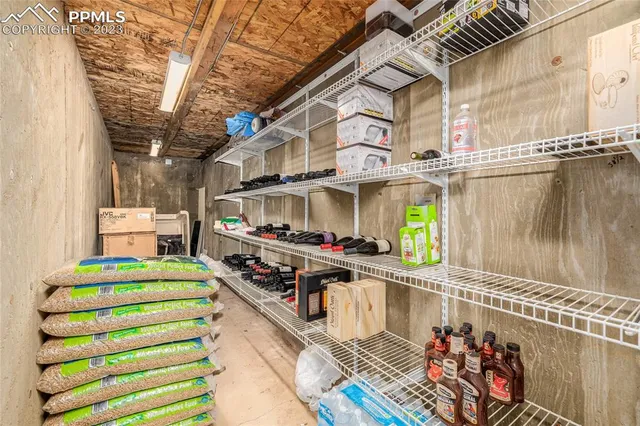 a room with storage and utility