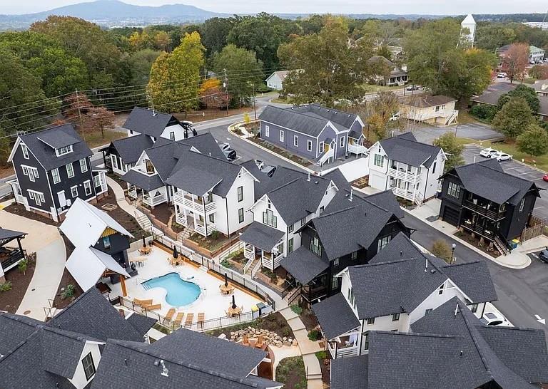 1905 Galt Cmns Kennesaw, GA 30144 - Photo 25 of 28 an aerial view of a city with lots of residential buildings