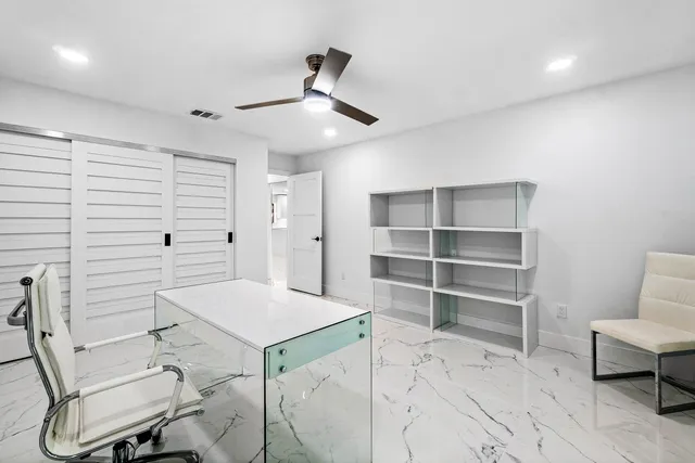 an aerial view of multiple house