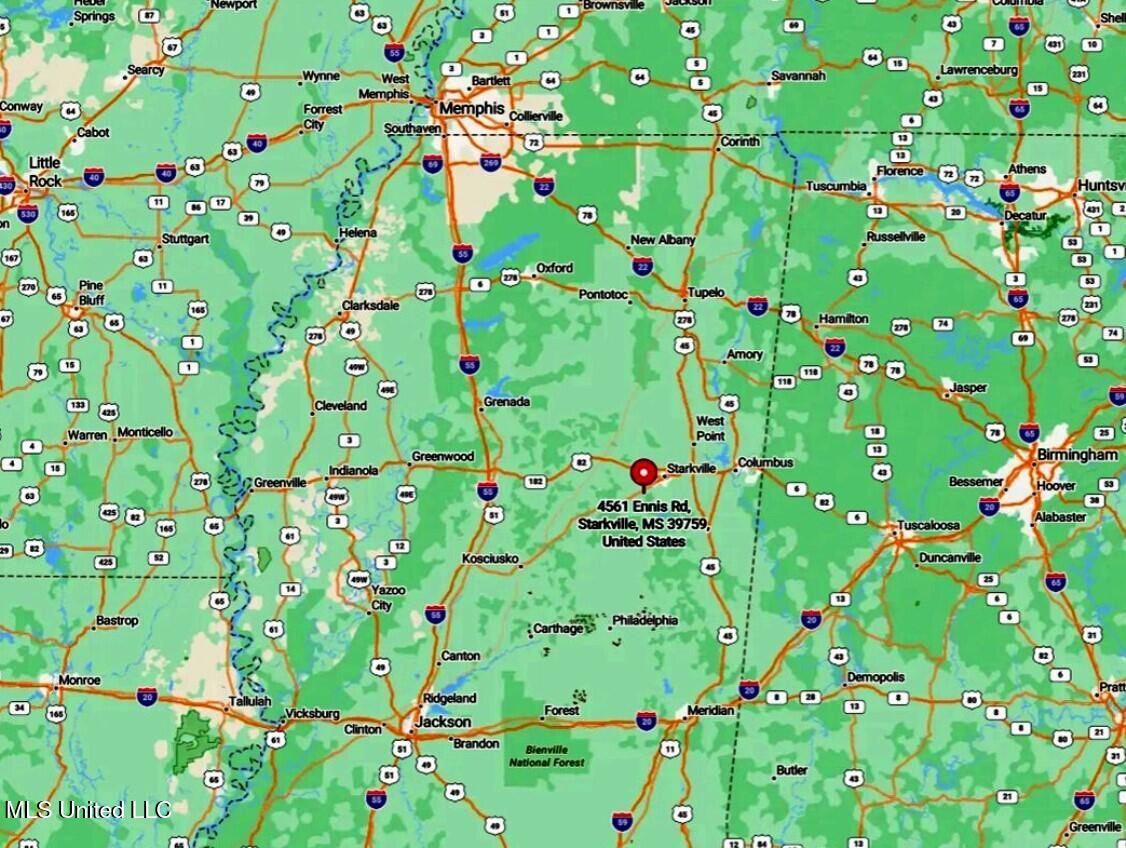 4561 Ennis Road Starkville, MS 39759 - Photo 17 of 18 Map2