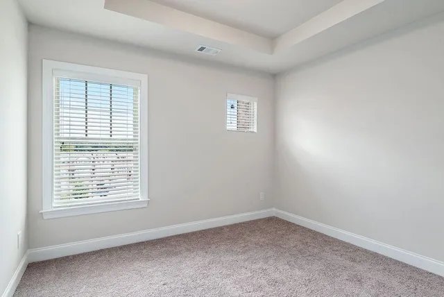 an empty room with a window