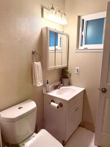 a view of a garden with a fountain