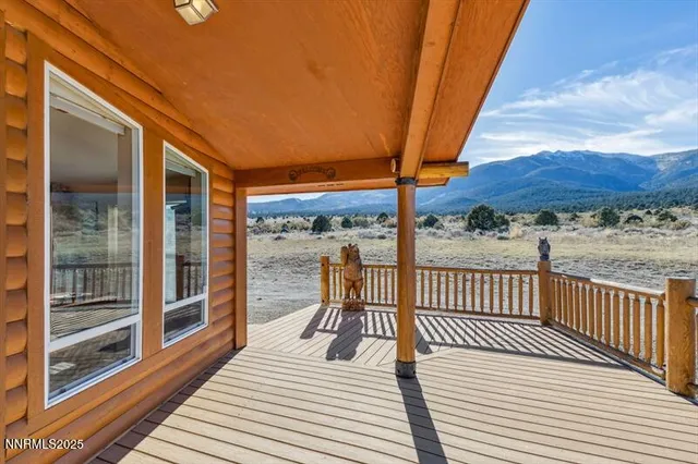 a view of wooden balcony with outdoor space