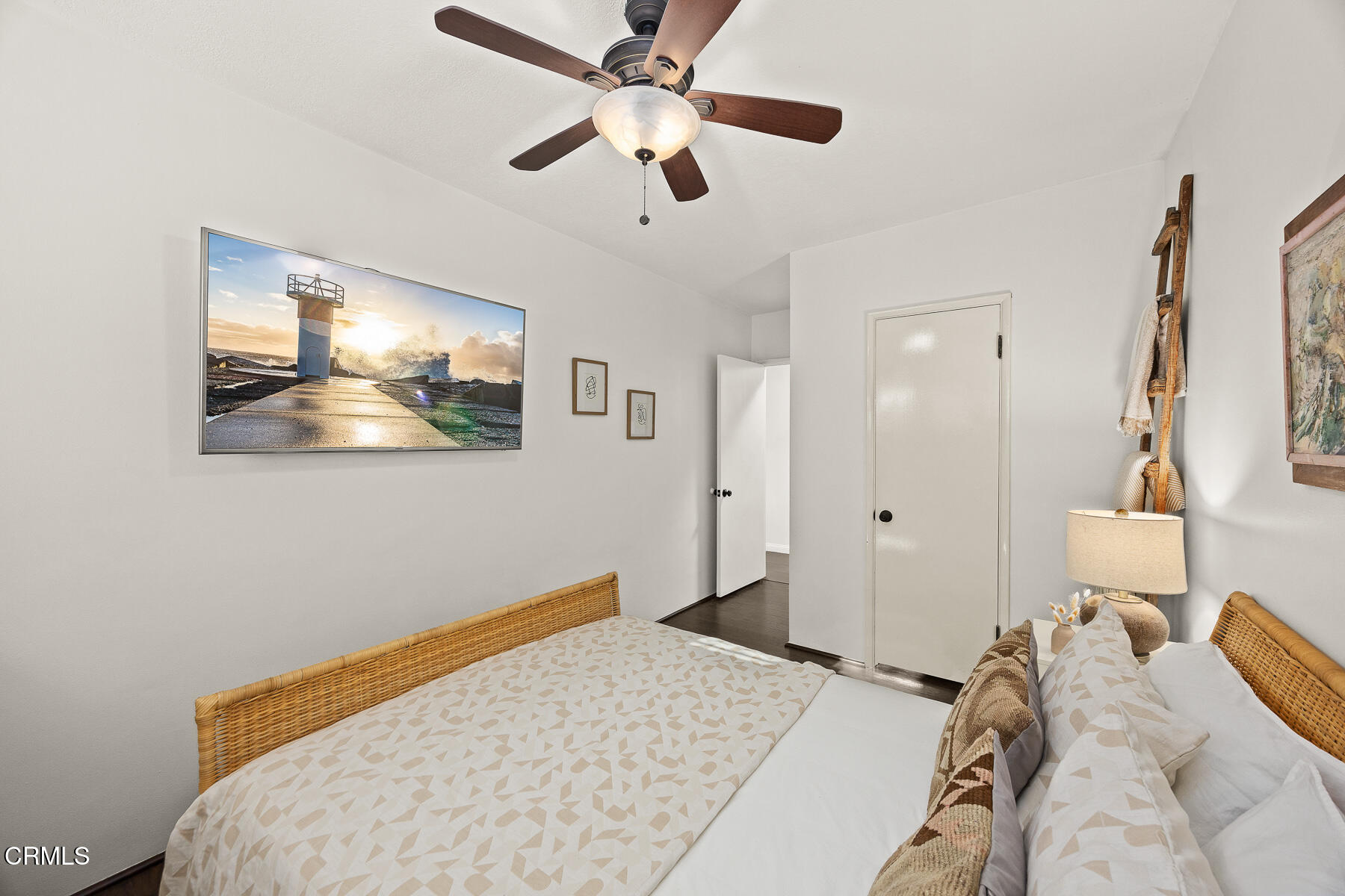 201 Monterey Road South Pasadena, CA 91030 - Photo 22 of 60 a bedroom with a bed and a chandelier