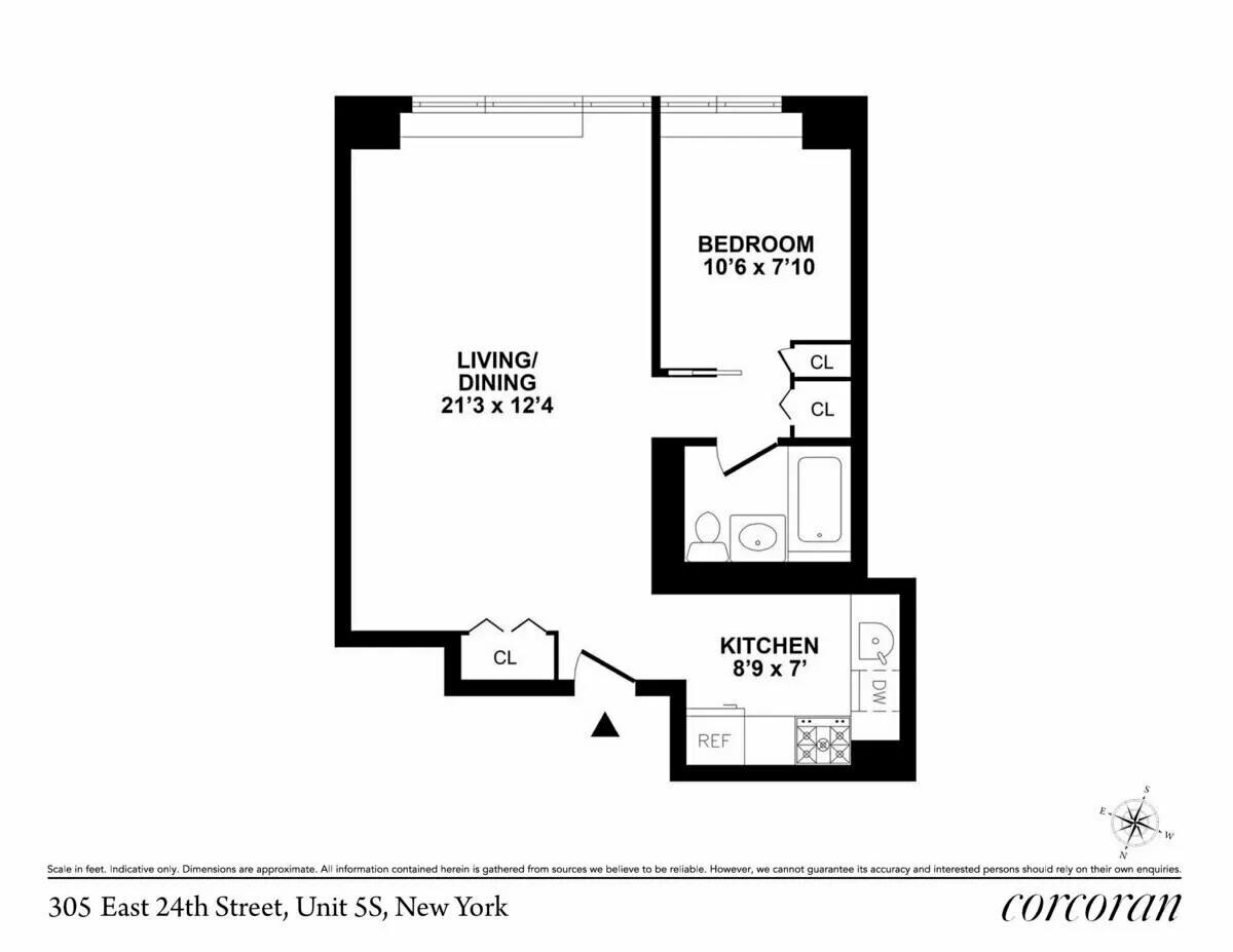 305 East 24th Street, Unit 5S Manhattan, NY 10010 - Photo 8 of 8 a picture of a book and a bed
