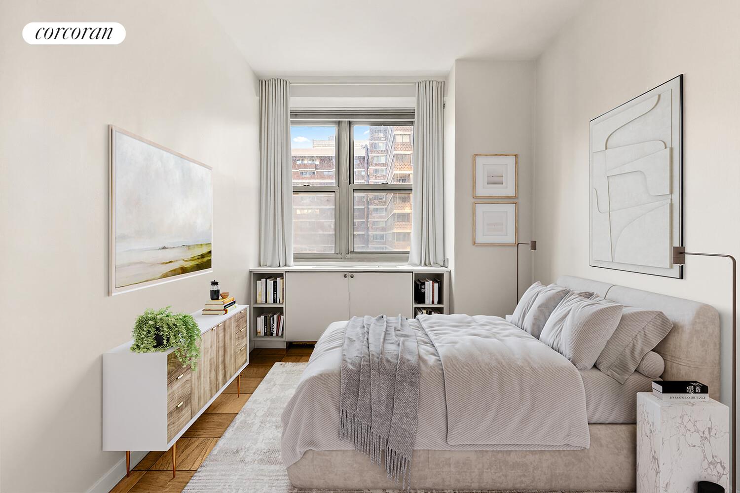 305 East 24th Street, Unit 5S Manhattan, NY 10010 - Photo 3 of 8 a bedroom with a bed and a window
