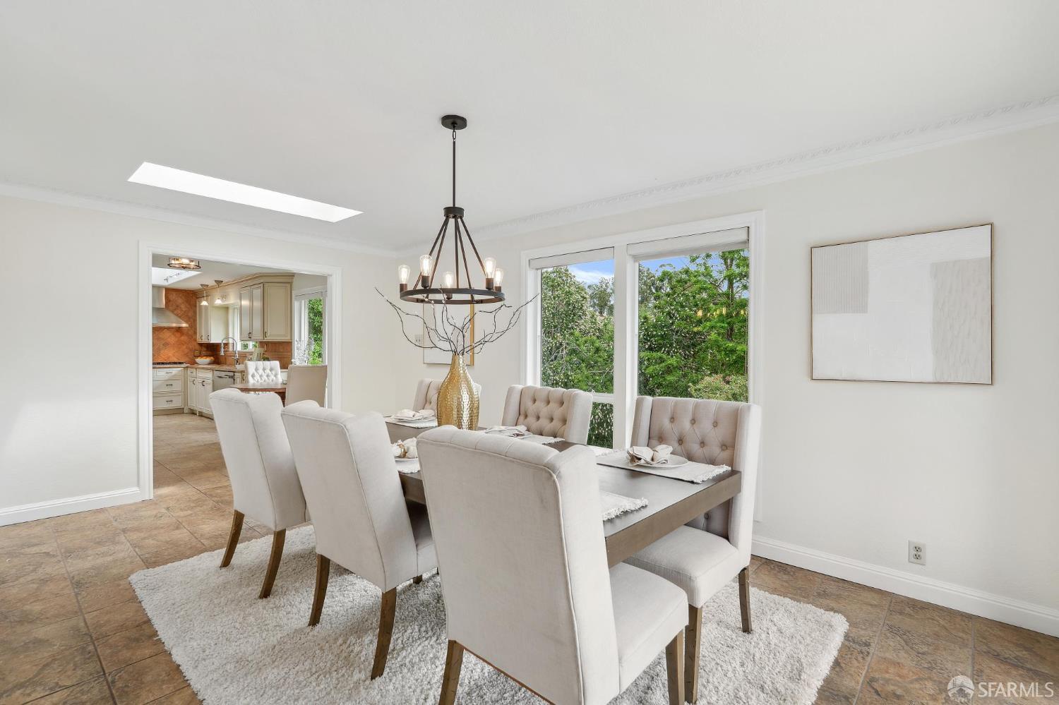 375 Montecillo Drive Walnut Creek, CA 94595 - Photo 15 of 79 a view of a dining room with furniture window and outside view