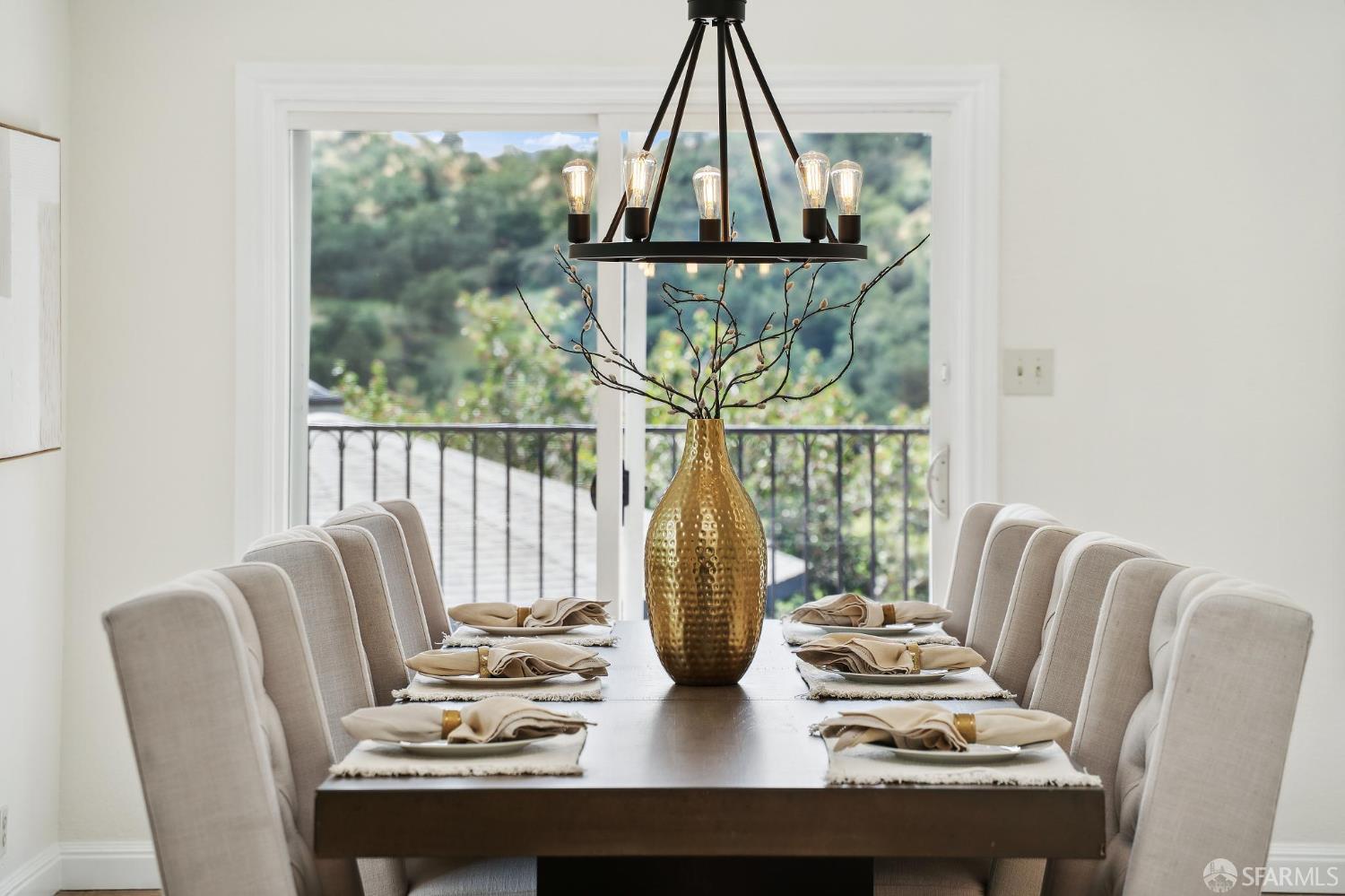 375 Montecillo Drive Walnut Creek, CA 94595 - Photo 16 of 79 a view of a dining room with furniture window and wooden floor