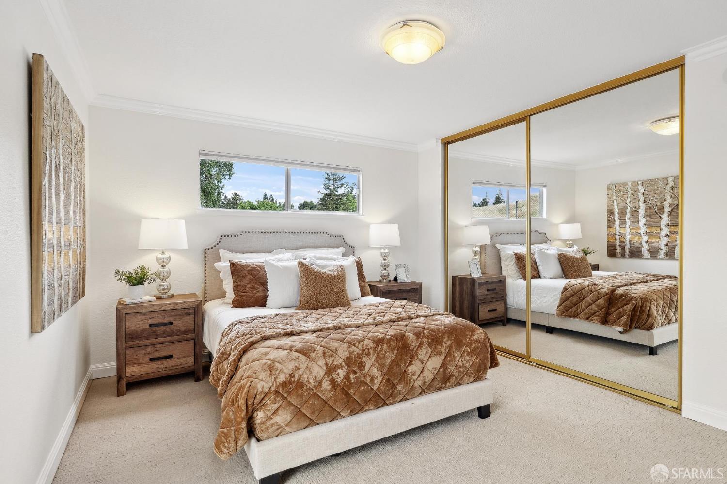 375 Montecillo Drive Walnut Creek, CA 94595 - Photo 33 of 79 a bedroom with a large bed and a large window