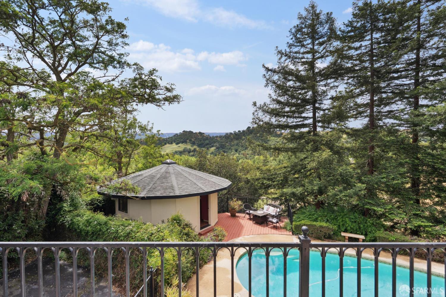 375 Montecillo Drive Walnut Creek, CA 94595 - Photo 43 of 79 a view of a balcony with wooden fence and floor