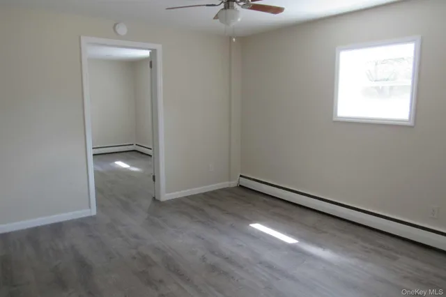 an empty room with a window