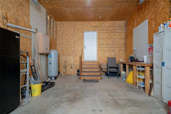 a room with toys and a book shelf