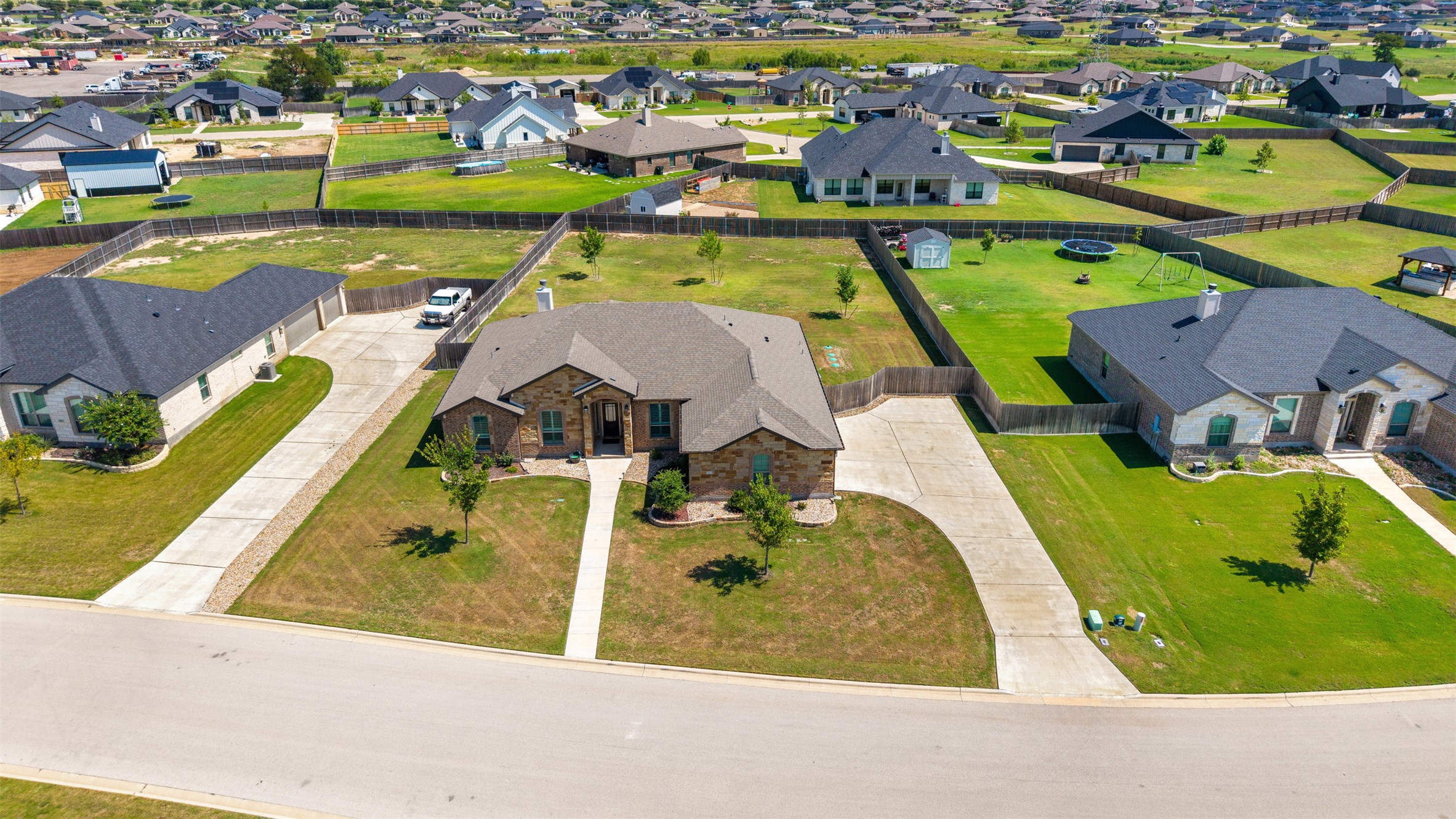 5513 Hollow Loop Salado, TX 76571 - Photo 31 of 36 an aerial view of residential houses with outdoor space