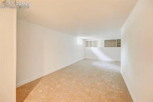 a view of hallway with white walls