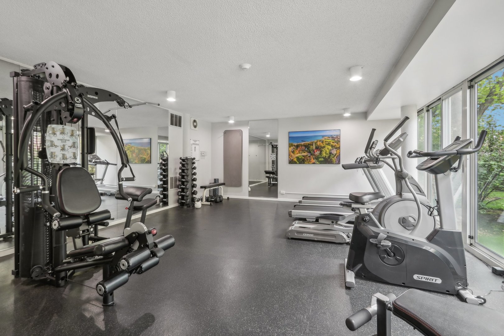 2555 Gross Point Road, Unit 206 Evanston, IL 60201 - Photo 23 of 28 a view of a room with gym equipment