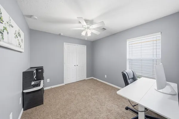 a view of work space with workspace and a window