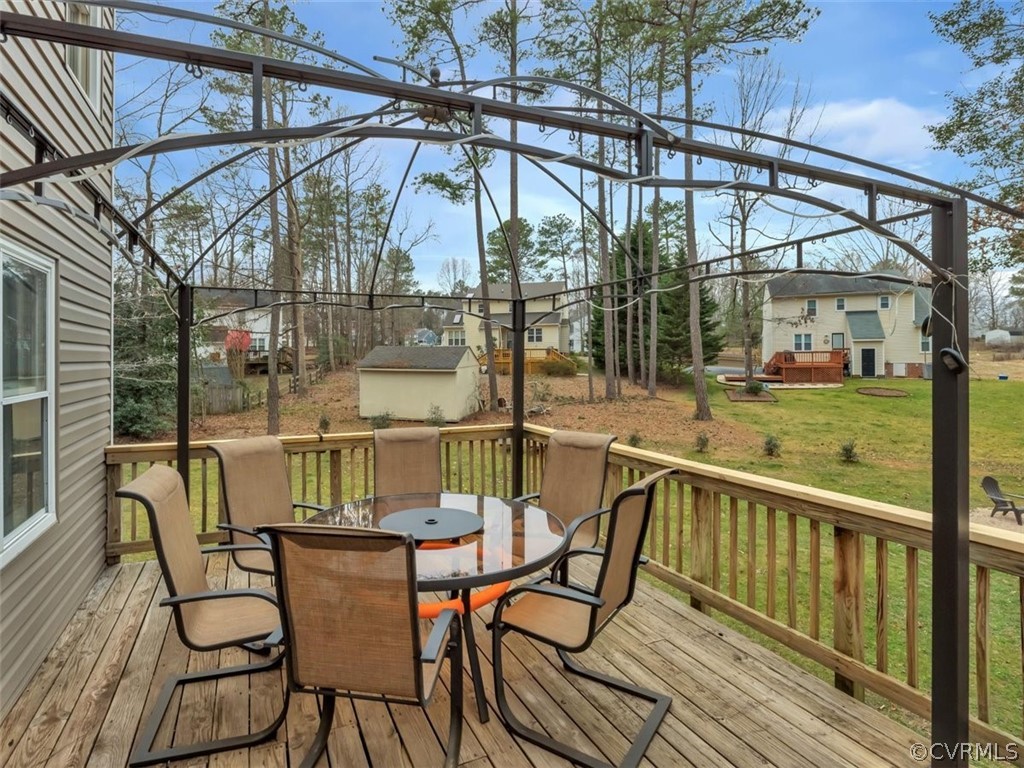 7612 Genuine Risk Lane Midlothian, VA 23112 - Photo 24 of 30 Wonderful Deck Area for Entertaining. Canopy on O