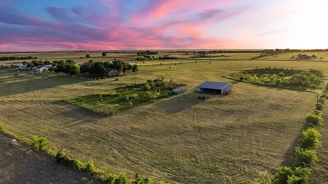 a view of a lake with a city