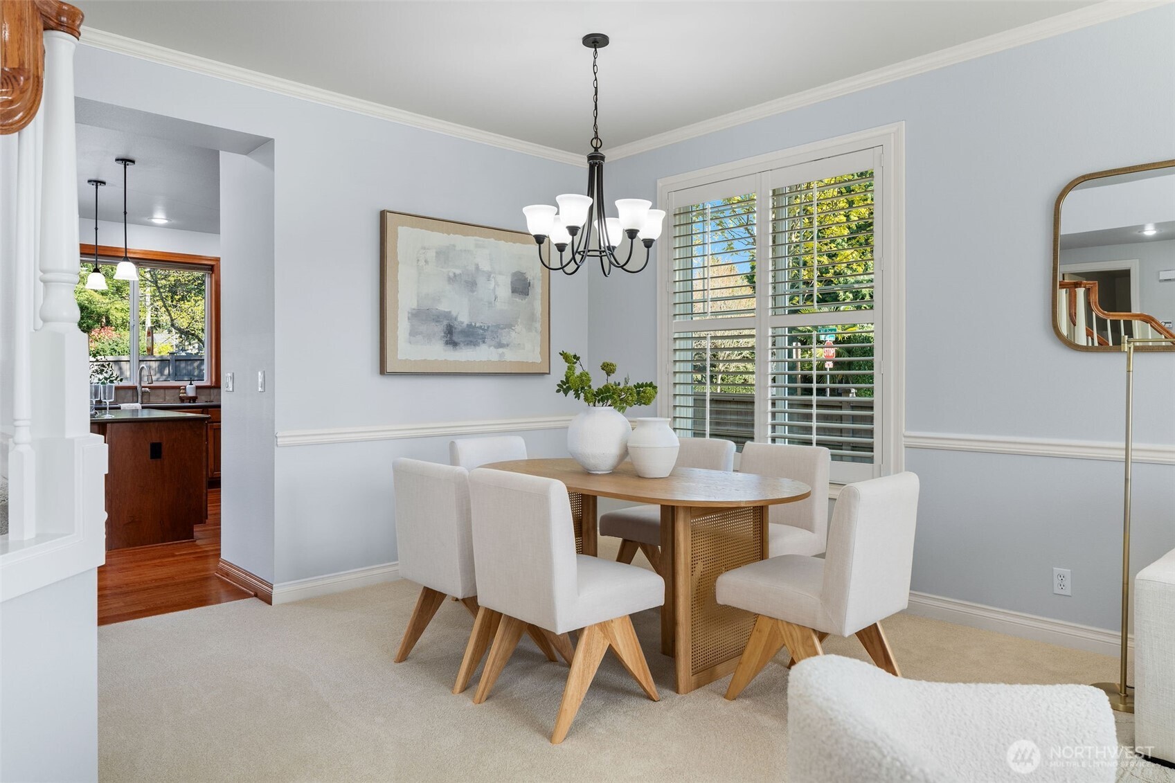 202 Chelan Court Northeast Renton, WA 98059 - Photo 6 of 40 a view of a dining room with furniture window and outside view