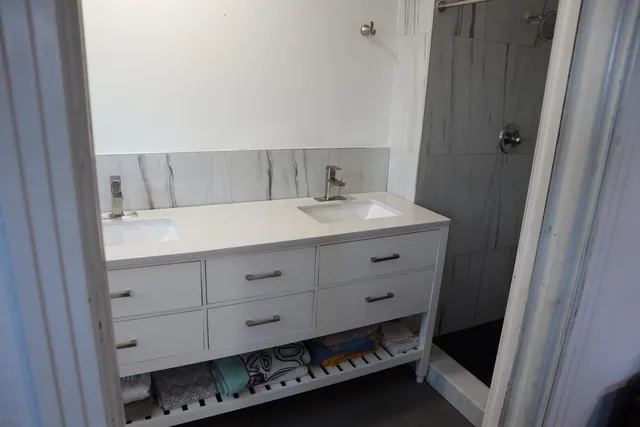 a backyard of a house