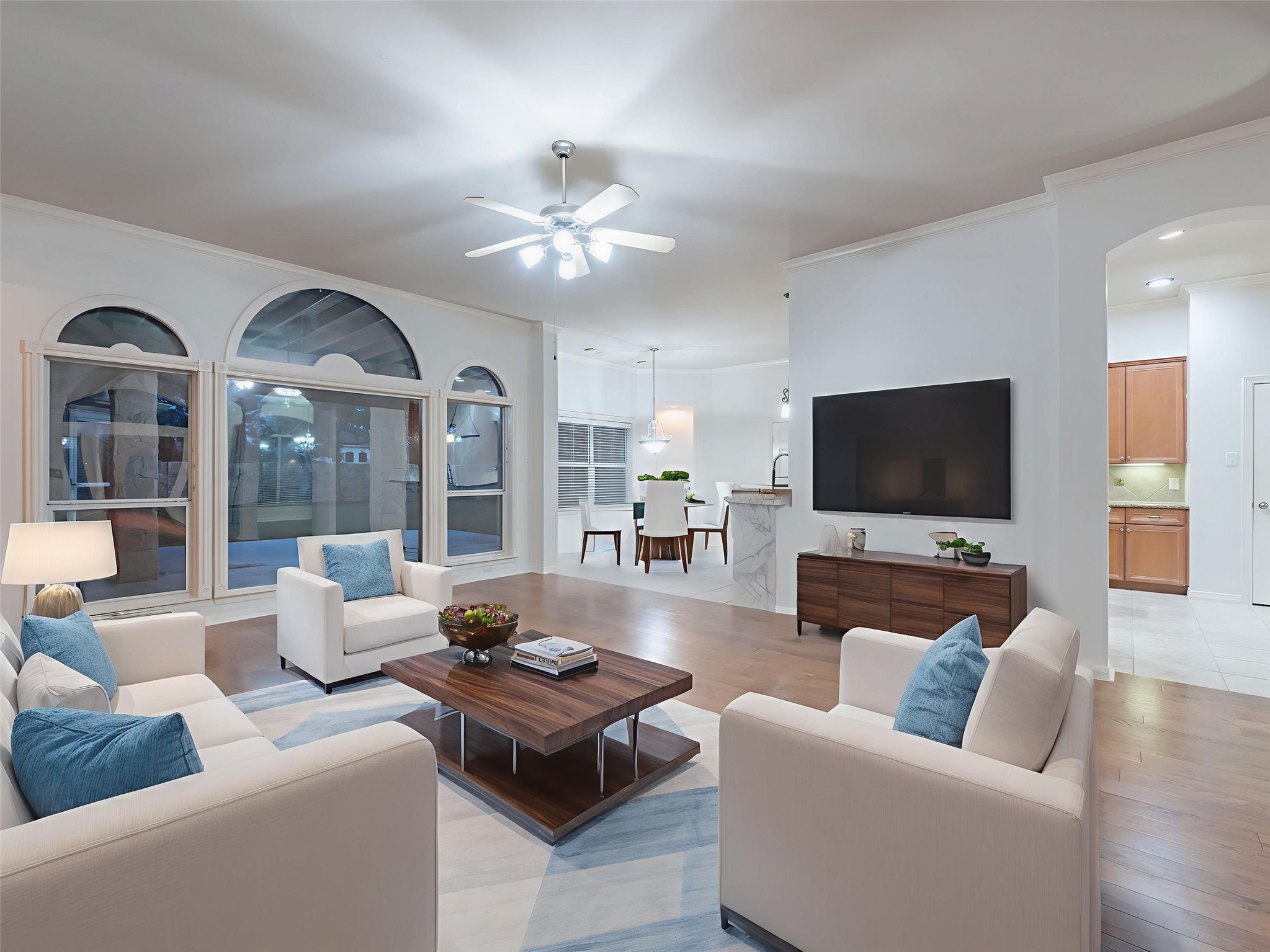 1511 Baldridge Lane Katy, TX 77494 - Photo 13 of 50 a living room with furniture kitchen view and a large window