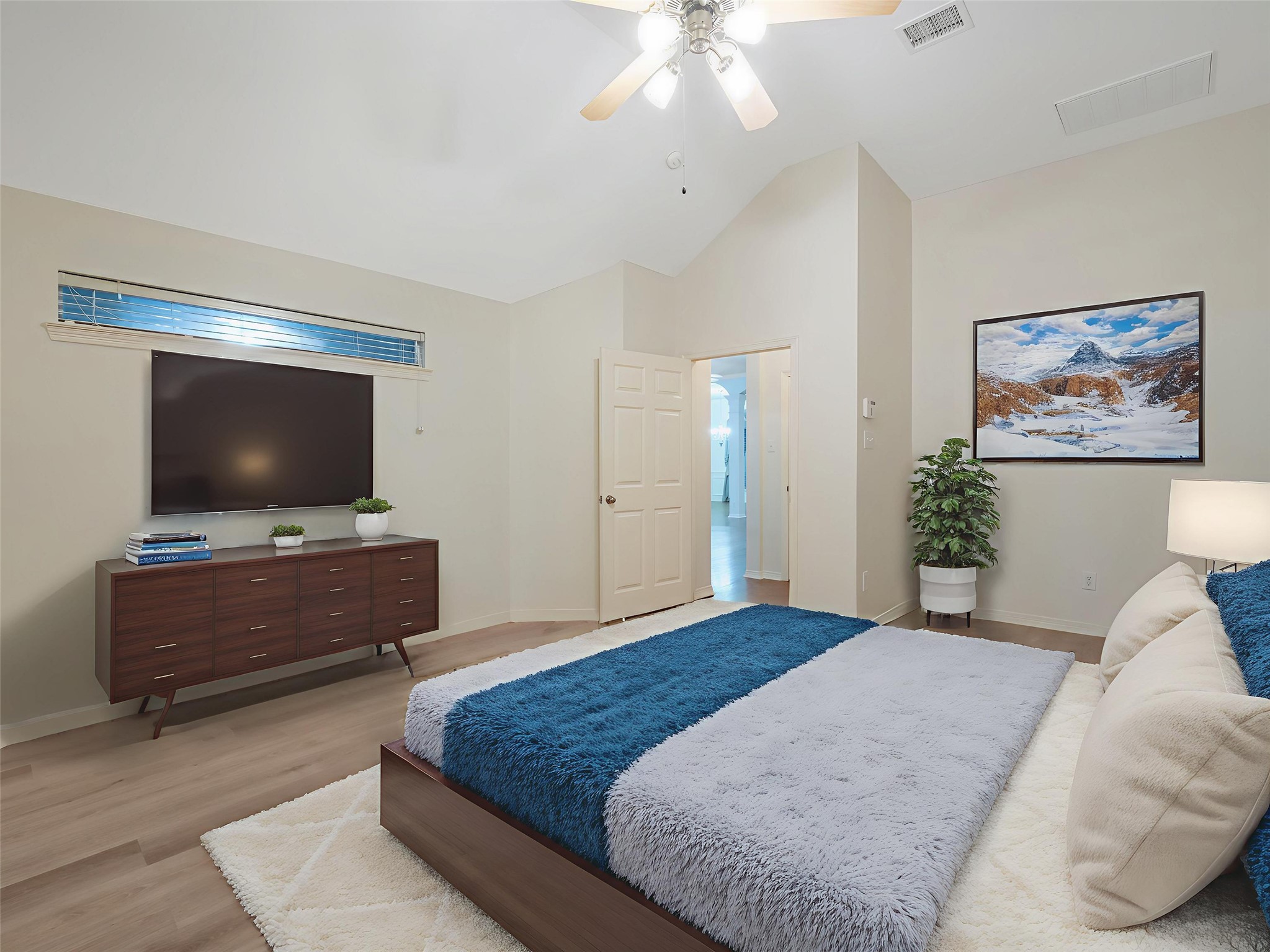 1511 Baldridge Lane Katy, TX 77494 - Photo 24 of 50 a bedroom with a bed and a flat screen tv
