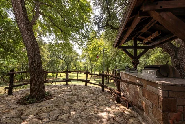 a view of outdoor space with seating