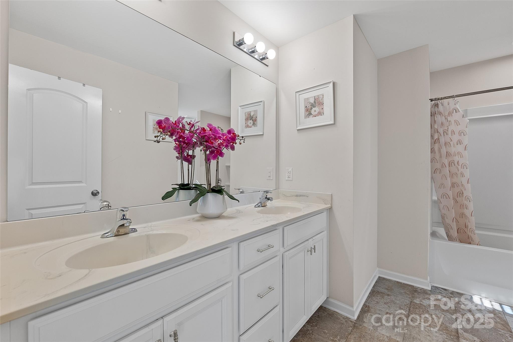 14027 Ridgewater Way Charlotte, NC 28278 - Photo 10 of 48 a bathroom with a sink and a mirror