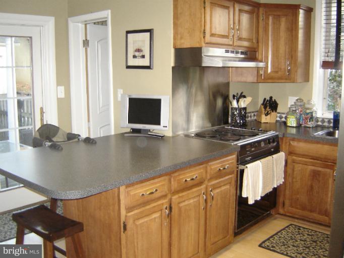 232 Ridgeway Road Catonsville, MD 21228 - Photo 10 of 30 a kitchen with stainless steel appliances granite countertop a sink a stove and a microwave