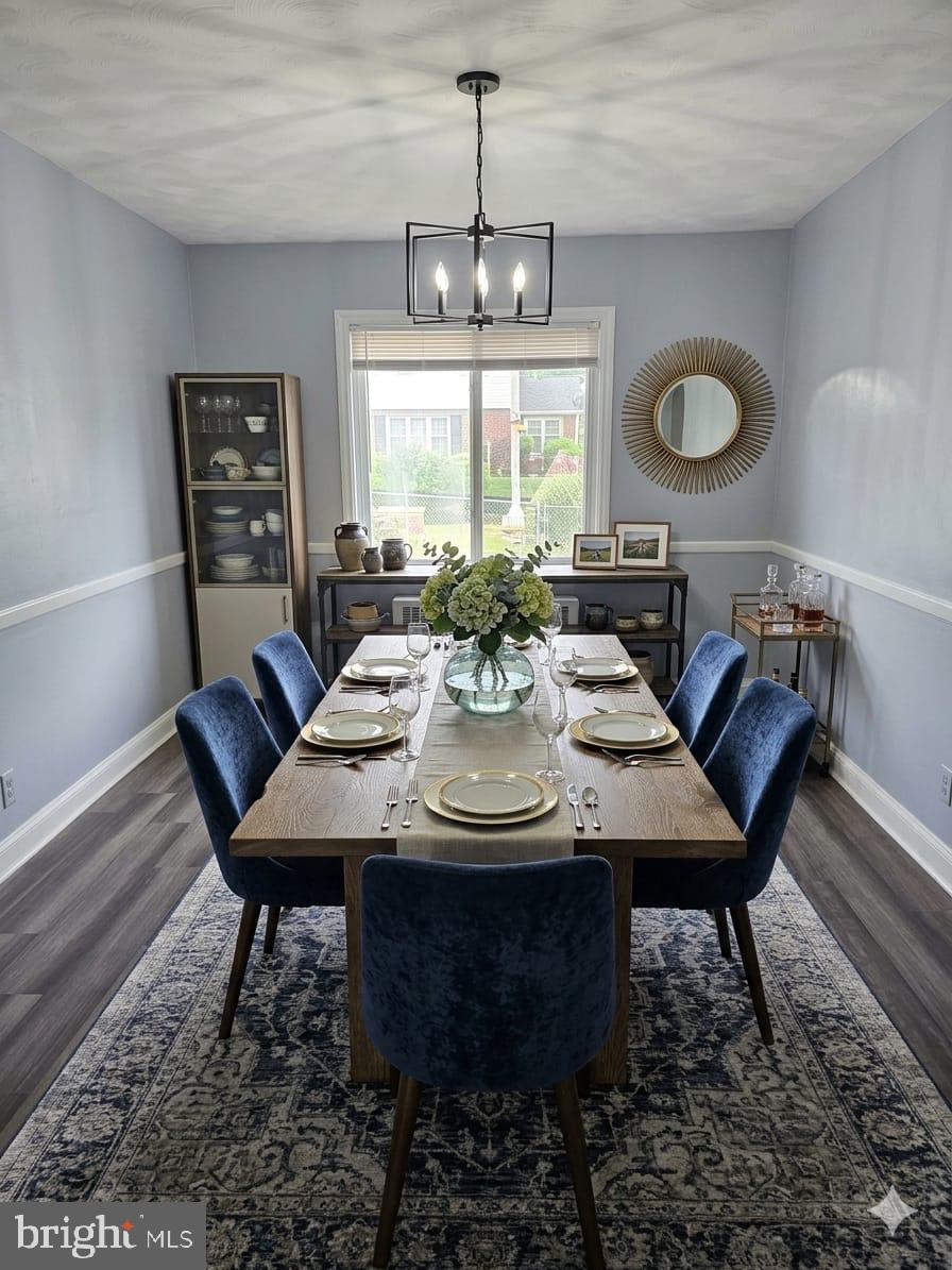 6105 Frederick Road Catonsville, MD 21228 - Photo 27 of 38 a view of a dining room with furniture window and wooden floor