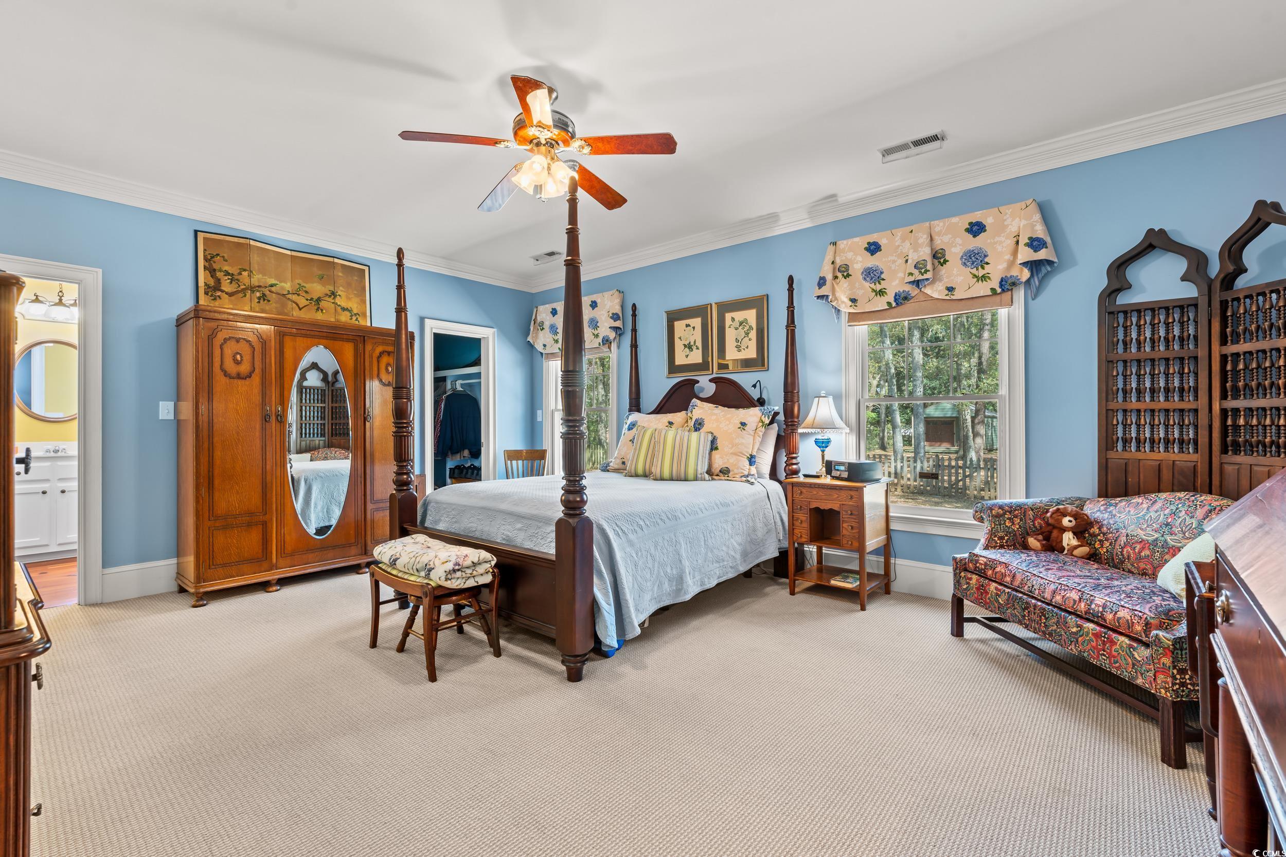 246 County Rd S-22-656 Murrells Inlet, SC 29576 - Photo 17 of 39 Bedroom featuring carpet flooring, His/Her walk-in
