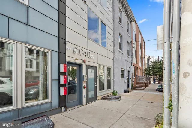 a view of path along with building