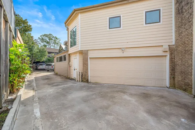 a view of backyard of house