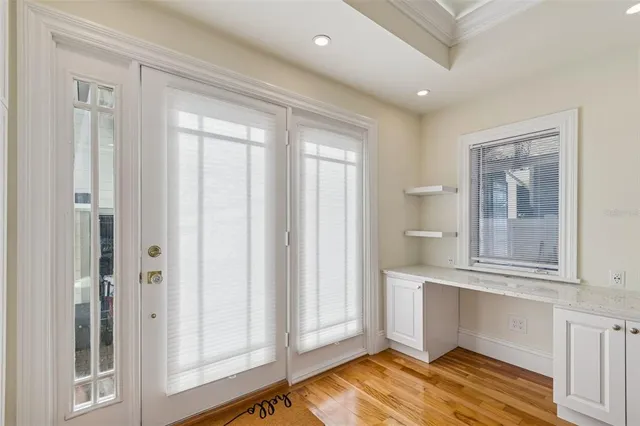 a bathroom with a shower and a bath tub