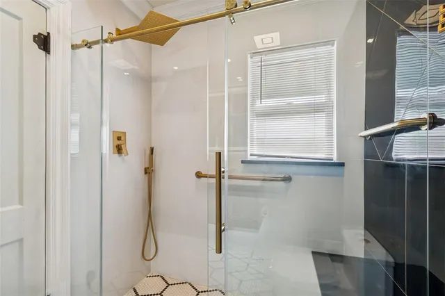 a view of a backyard with swimming pool